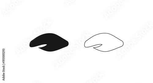 Black and white cat silhouette Vector