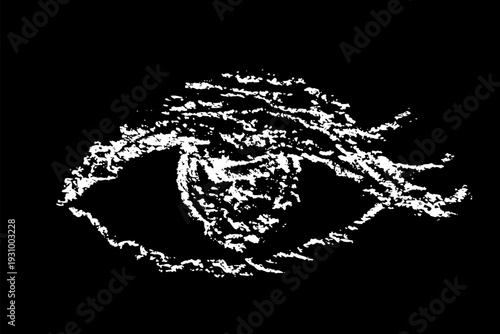 Hand drawn crayon eye icon