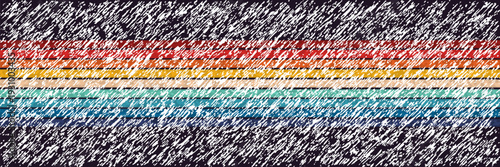 Abstract 1970's background design in futuristic retro style with colorful lines. Vector illustration.