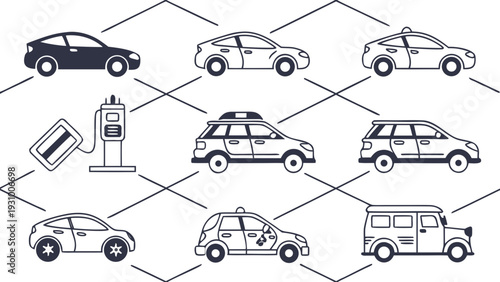 Smart Transport Network with Various Vehicle Types and EV Charging