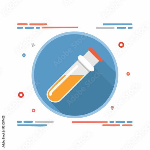 Laboratory test tube icon design. Science and healthcare concept.