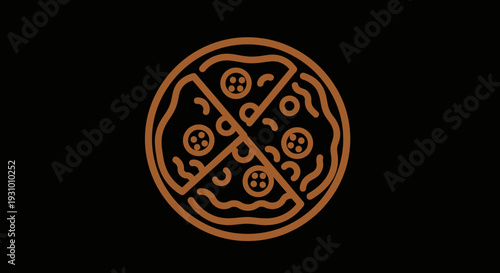 Ancient Celtic Knotwork Symbol on Black.
