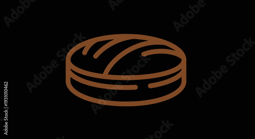Simple Illustration of a Croissant Pastry.