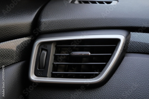 The ventilation of cold or low temperature air in a car air conditioner is located on the side dashboard.