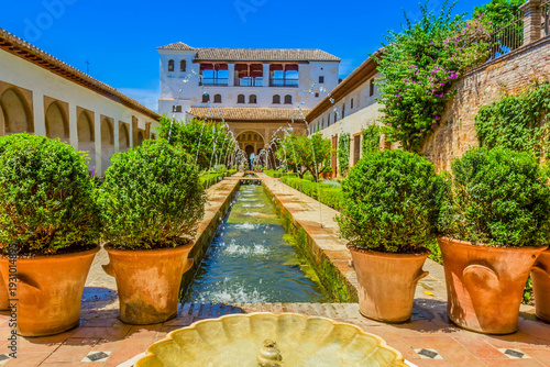 Wallpaper Mural Patio de la Acequia of Generalife, Granada, Spain Torontodigital.ca