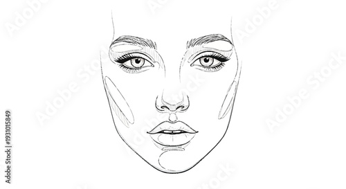 Black and white of a woman's face with heavy eye makeup eyeliner