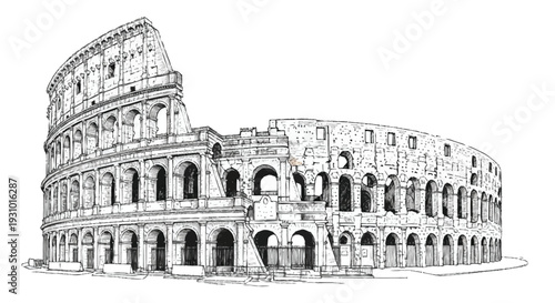 Colosseum Rome Italy ancient stone amphitheater