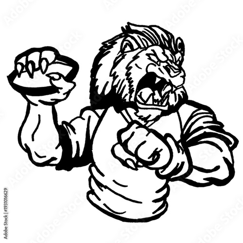 rugby lion character