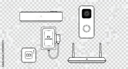 Electric vehicle charger and wireless router with smartphone and other devices EV charger