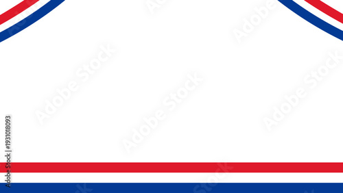 Netherlands national holiday frame with orange background and Dutch flag tricolor borders. Festive banner template for King's Day, Koningsdag, and Holland celebrations with copy space.