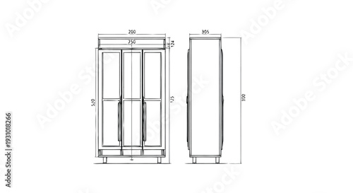 Technical of a refrigerator with dimensions technical dimensions appliance kitchen