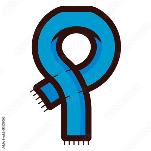 sport fans scarf icon illustration