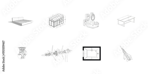 Bed frame shipping container camera turbine room jet technical