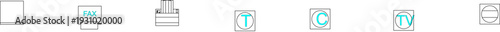 Technical vector drawings of building elevations, CAD electrical symbols, bathroom fixtures, office furniture layouts, and landscape tree symbols.