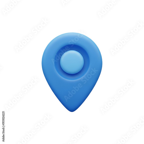 Free Download A 3D rendered, light blue location pin, centered on a black background - GFXLoad