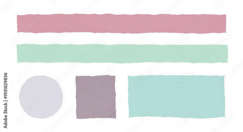 Fototapeta premium Vibrant color swatches in pink, green, purple, and blue hues