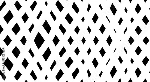 Abstract Black and White Diamond Pattern