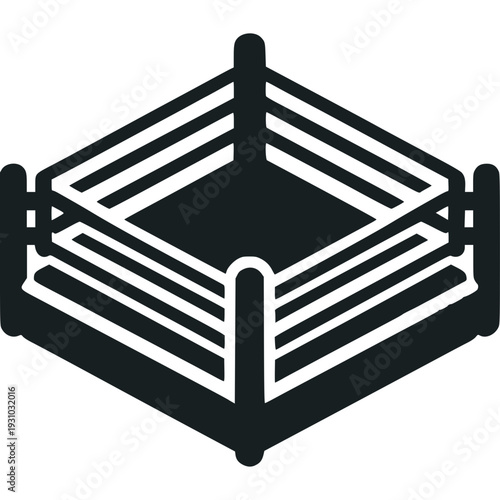 Boxing Ring Icon Vector