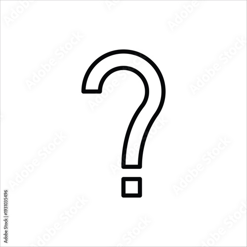 Question icon. Question sign vector for web design and mobile app. Vector illustration isolated on white background.
