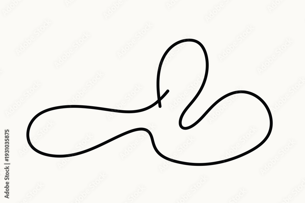 Fototapeta premium A minimalist line art drawing of a connected loop