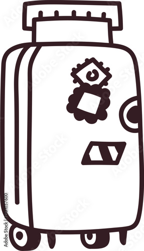 Suitcase With Wheels Doodle