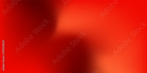 Bright red gradient background. Abstract smooth hot color gradation wallpaper. Vibrant intense blurred backdrop for banner, poster, leaflet, brochure, booklet.