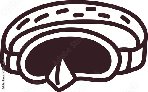 Diving Mask Handdrawn Doodle