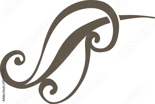 Flourish Scrollwork Ornament Art Nouveau