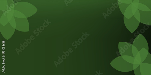 Abstract Geometric modern with Leaf wave Green color background for template, poster, flyer design.