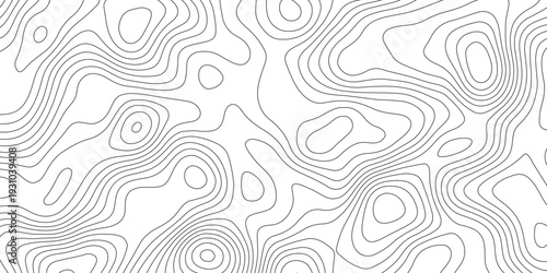 Abstract Topographic Line Contour Map Background. Vector Landscape Terrain Texture Grid with Minimalist Elevation Lines for Web, Print, and Tech Design.