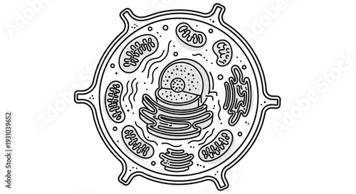 Animal Cell Diagram: Nucleus, Mitochondria, Golgi Apparatus, ER, Ribosomes, Cytoplasm