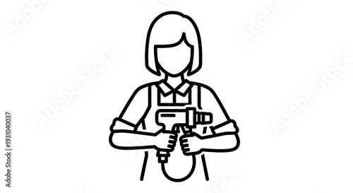 Professional Cleaner Holding Spray Gun for Cleaning and Disinfection