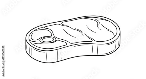 Raw Beef Steak Outline Icon