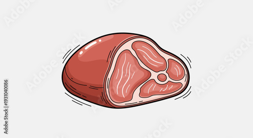 Raw Meat Cut, Butcher Shop Ingredient, Fresh Protein Slice, Food Preparation