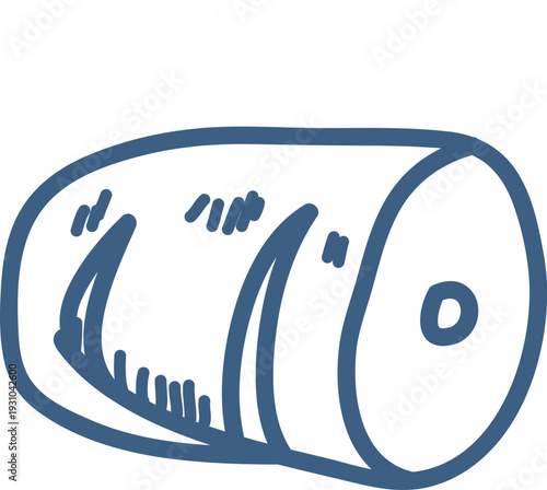 Salami Log Slice Sketch