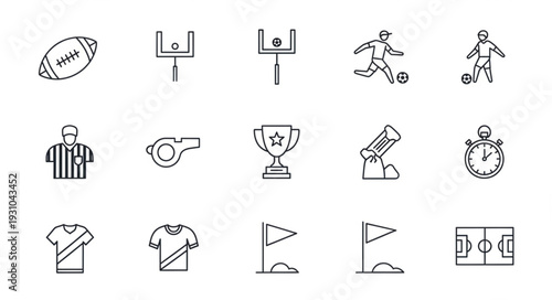 Collection of Sports Icons and Symbols for Games.