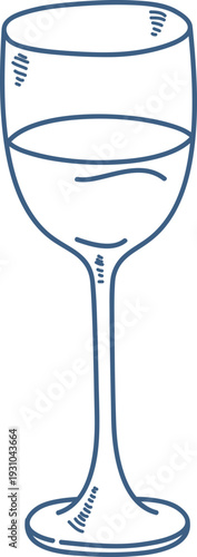 Wine Glass Toast Line Art