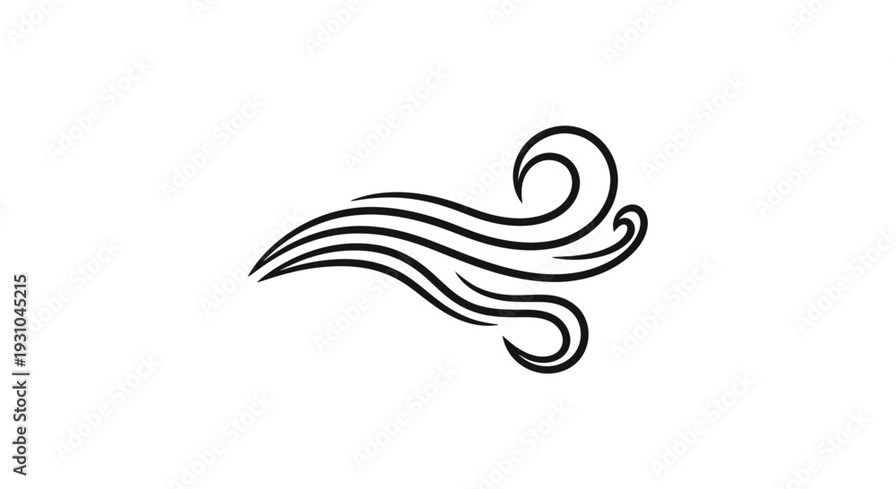 Obraz premium Abstract Swirls of Wind and Air Flowing Lines