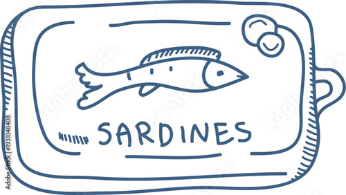 Sardine Tin Sketch Doodle