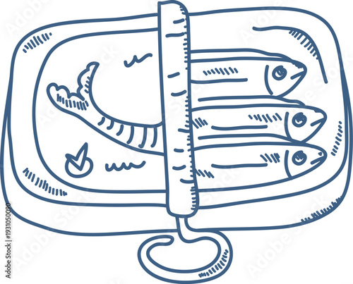 Sardine Tin Opener Sketch
