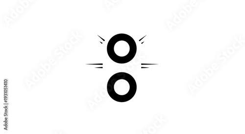 Abstract Geometric Symbol of Infinity or Two Circles Connected