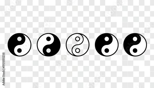 Yin Yang Symbols in Various Stages of Completion.