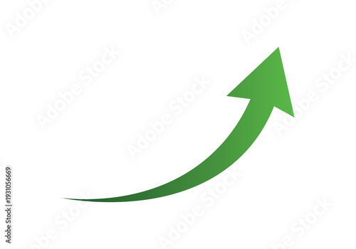 green curve arrow graph business up growth sign direction chart icon progress arrow