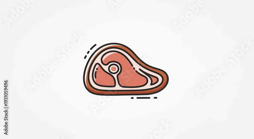 Raw Steak Icon, Meat Slice, Food Ingredient, Butcher Shop, Healthy Protein