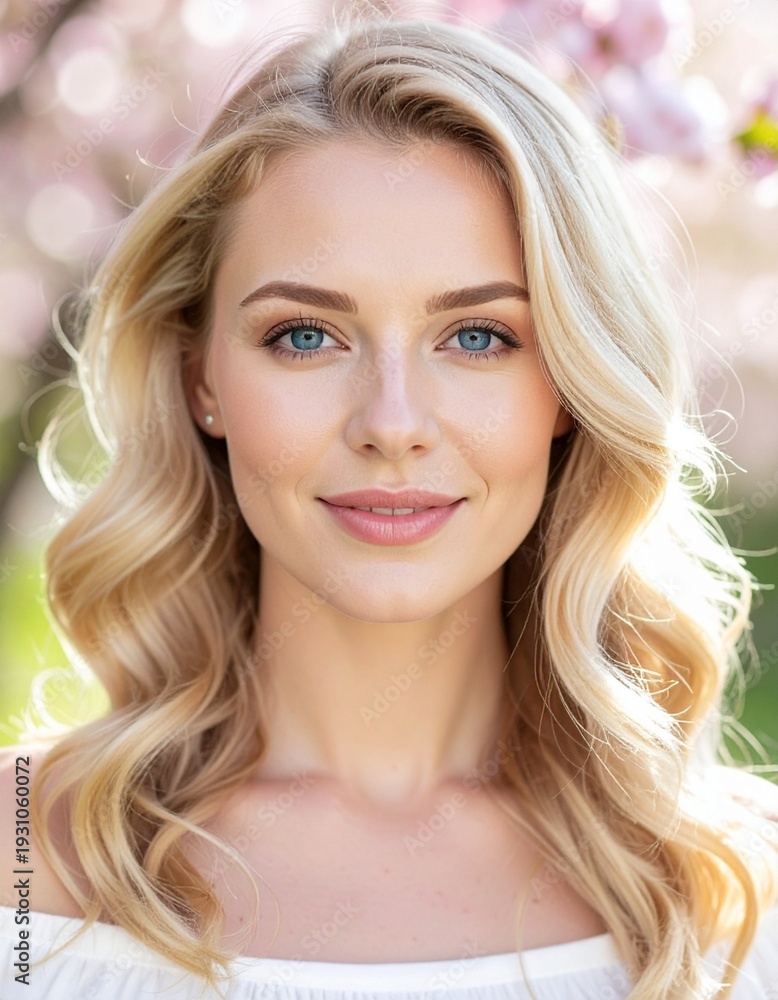Fototapeta premium Nordische Schönheit im Frühling – Natürliches Portrait