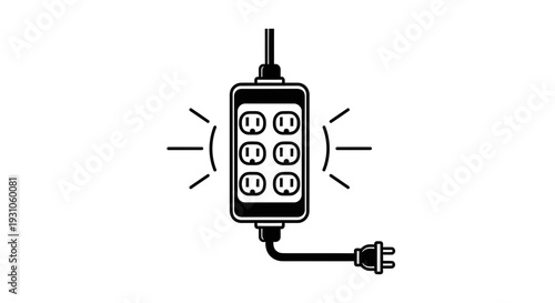 Power Strip with Multiple Outlets, Electrical Extension Cord, Energy Supply
