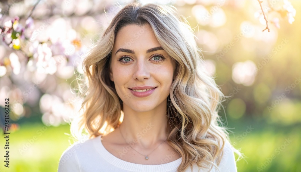 Fototapeta premium Nordische Schönheit im Frühling – Natürliches Portrait