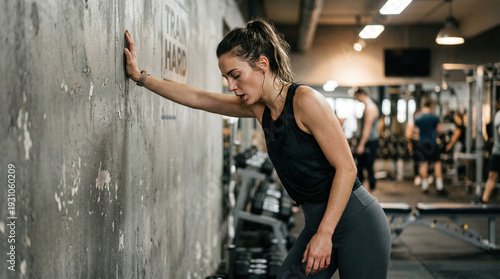 Young Fitness Woman Catching Her Breath After Workout