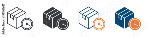 Packing Time Icon Set Multiple Style Collection