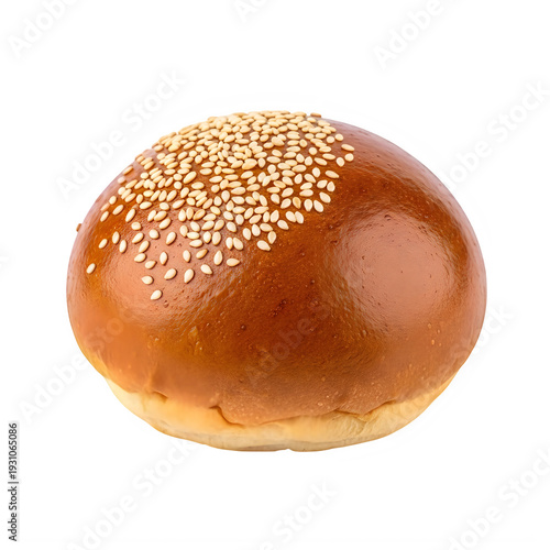 Delicious sesame seed bun with a golden brown crust and fluffy interior